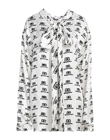 BALENCIAGA Patterned shirts & blouses GARDE-ROBE White 100% Silk