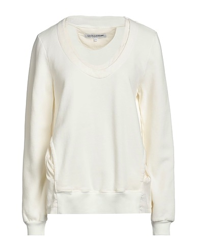 EUROPEAN CULTURE Sweatshirt White 68% Cotton, 20% Cupro, 10% Rayon, 1% Elastane, 1% Rubber