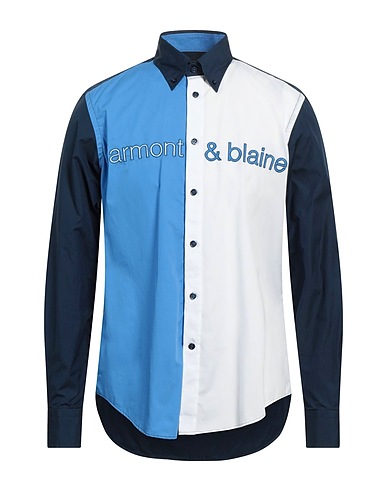 HARMONT & BLAINE Patterned shirt Azure 100% Cotton