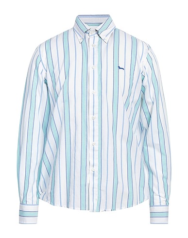 HARMONT & BLAINE Striped shirt Azure 65% Cotton, 35% Linen