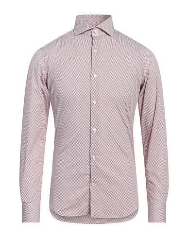 SARTORIA CAMPO Napoli Camicia fantasia Bordeaux 100% Cotone