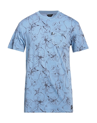 SUPERDRY T-shirt Light blue 100% Cotton