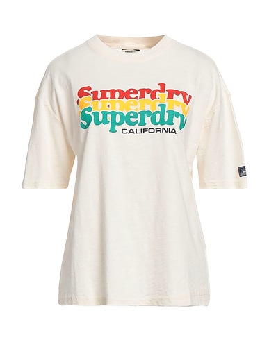 SUPERDRY T-shirt Ivory 100% Cotton