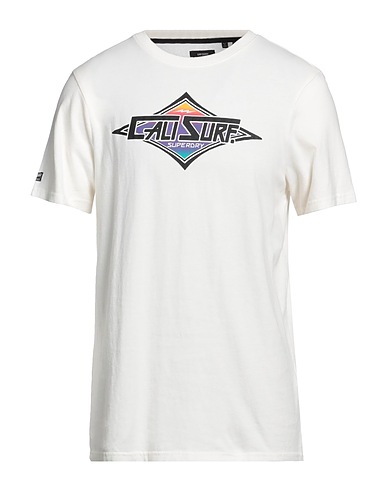 SUPERDRY T-shirt OFF WHITE 100% Cotone