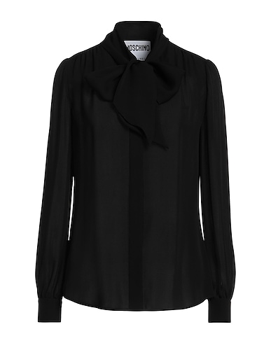 MOSCHINO Shirts & blouses with bow Black 100% Silk