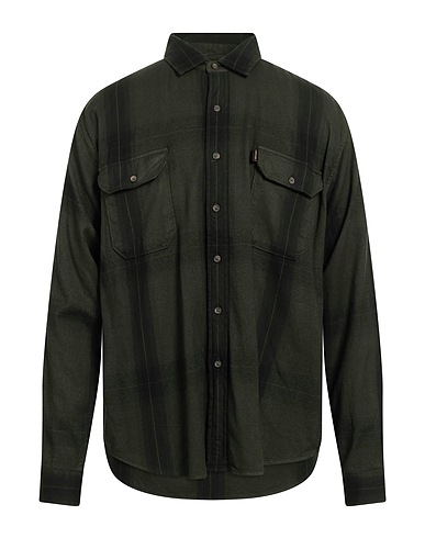 SUPERDRY Kariertes Hemd Militärgrün 51% Baumwolle, 49% Viskose