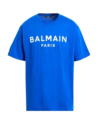 BALMAIN T-shirt Blue 100% Cotton