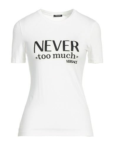VERSACE T-shirt Bianco 100% Cotone, Poliestere