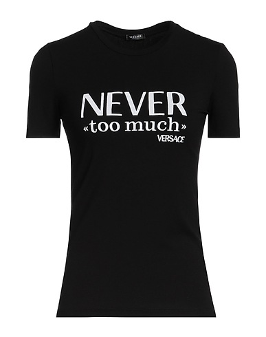 VERSACE T-shirt Nero 100% Cotone, Poliestere