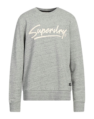 SUPERDRY Sweatshirt Grau 100% Baumwolle