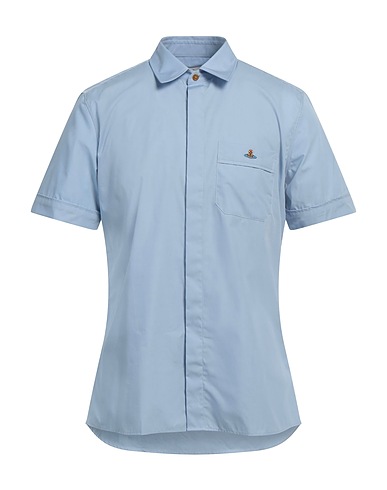 VIVIENNE WESTWOOD Solid color shirt Sky blue 100% Cotton