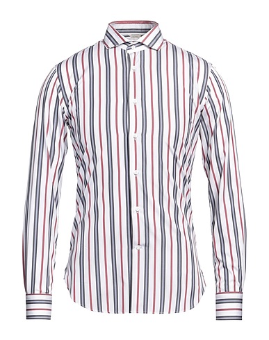 DEL SIENA Camicia a righe Bordeaux 100% Cotone