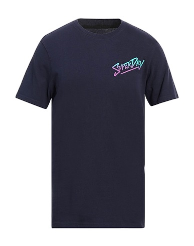 SUPERDRY T-shirt Navy blue 100% Cotton