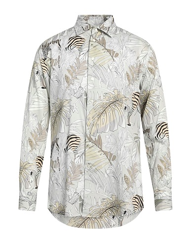 ETRO Patterned shirt Light grey 100% Cotton