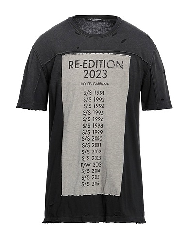 DOLCE&GABBANA T-shirt Antracite 100% Cotone
