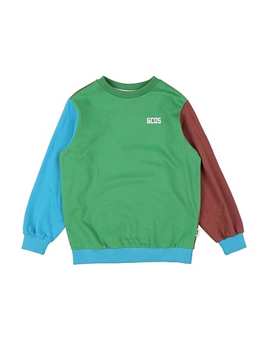 GCDS MINI Sweatshirt Green 100% Cotton, Elastane