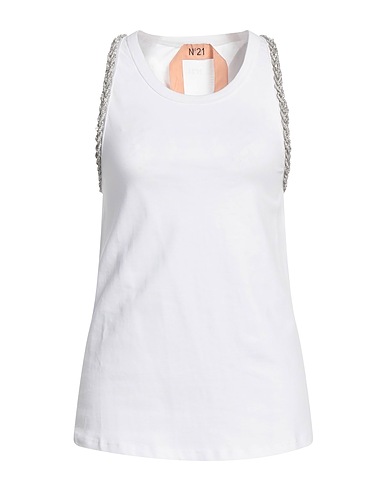 N°21 Canotta Bianco 100% Cotone, Vetro, Silicone
