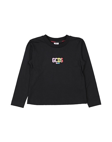 GCDS MINI T-shirt Black 100% Cotton, Elastane