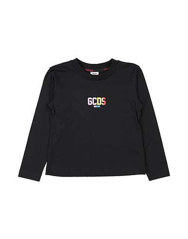 GCDS MINI T-shirt Black 100% Cotton, Elastane