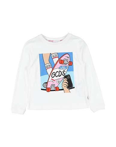 GCDS MINI Ｔシャツ ホワイト コットン 100% / ポリウレタン