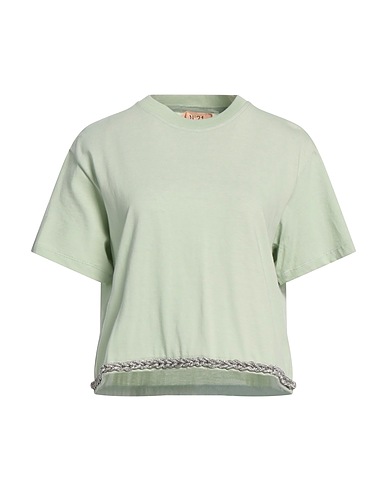 N°21 T-shirt Light green 100% Cotton, Glass, Silicone