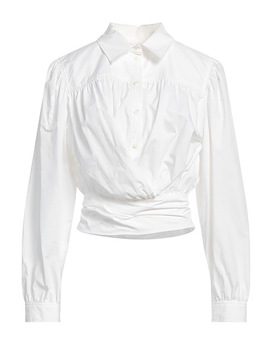 SANDRO Solid colour shirts & blouses Ivory 100% Cotton, Mother-of-pearl