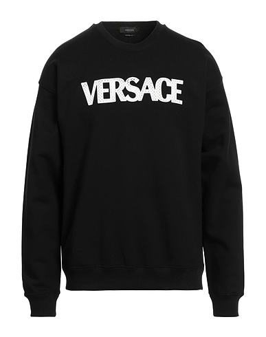 VERSACE Sweatshirt Schwarz 100% Baumwolle, Polyester