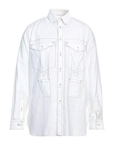 BURBERRY Solid color shirt White 100% Cotton