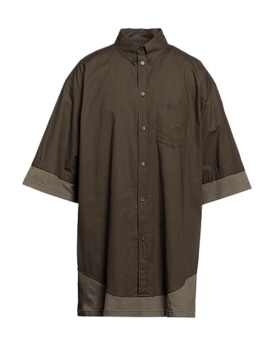 BALENCIAGA Solid colour shirt Military green 100% Cotton, Polyester