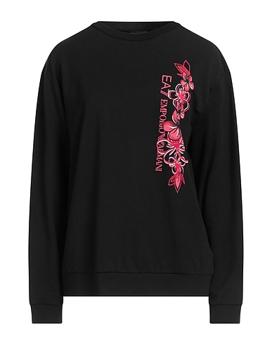 EA7 Sweatshirt Black 95% Cotton, 5% Elastane