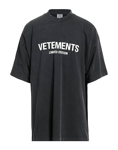 VETEMENTS T-shirt Charcoal 100% Cotton