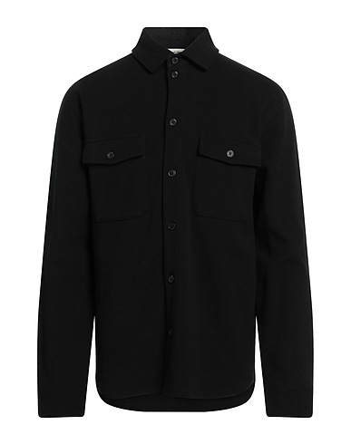 SAINT LAURENT Chemise de couleur unie Noir 100% Coton