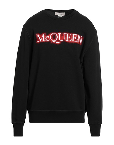 MCQUEEN Sweatshirt Black 100% Cotton, Elastane