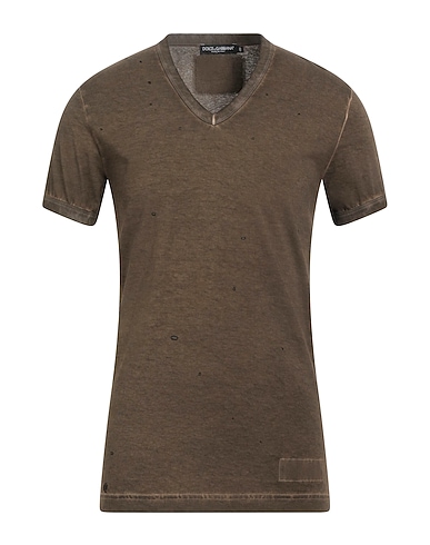 DOLCE&GABBANA T-shirt Chocolate brown 100% Cotton