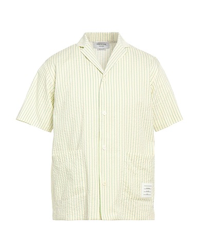 THOM BROWNE Striped shirt Light green 42% Polyamide, 30% Elastomultiester, 28% Polyester