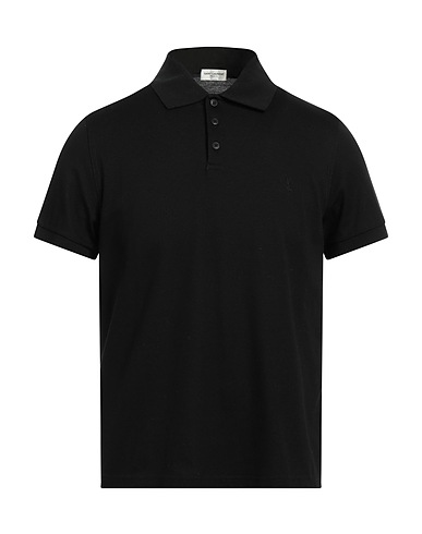 SAINT LAURENT Polo shirt Black 100% Cotton