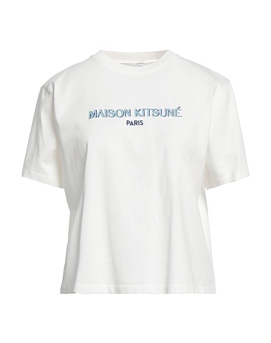 MAISON KITSUNÉ Camiseta Hueso 100% Algodón