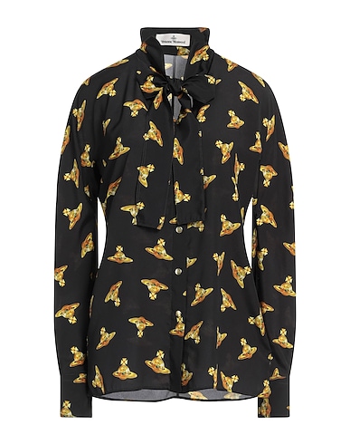 VIVIENNE WESTWOOD Patterned shirts & blouses Black 100% Polyester