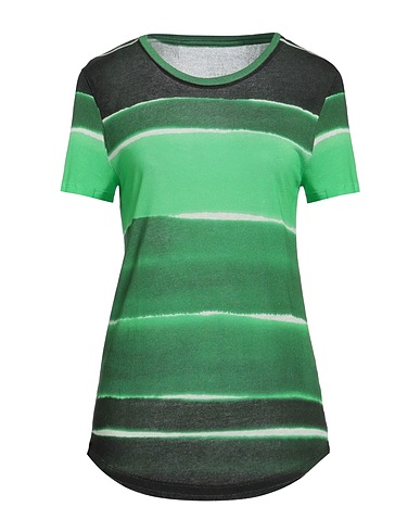 SCAGLIONE CITY T-shirt Verde chiaro 70% Viscosa, 30% Lino