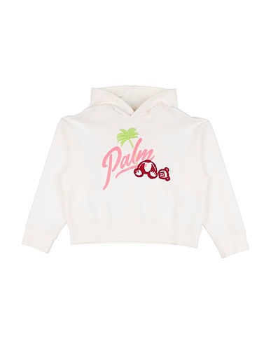 PALM ANGELS Hooded sweatshirt White 100% Cotton, Elastane