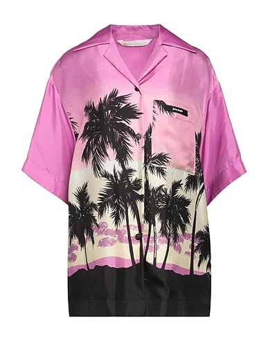 PALM ANGELS Floral shirts & blouses Pink 100% Silk, Polyester
