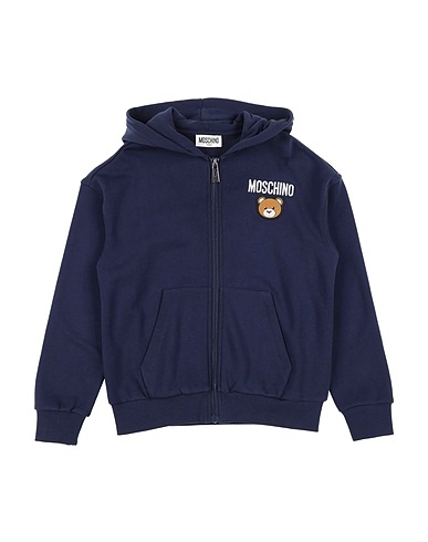 MOSCHINO TEEN Sweatshirt Navy 100% Cotton, Elastane, Polyester
