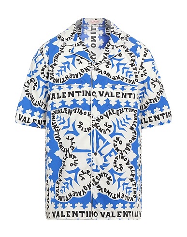 VALENTINO GARAVANI Patterned shirt Azure 100% Cotton