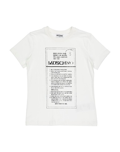 MOSCHINO TEEN T-shirt White 100% Cotton, Elastane