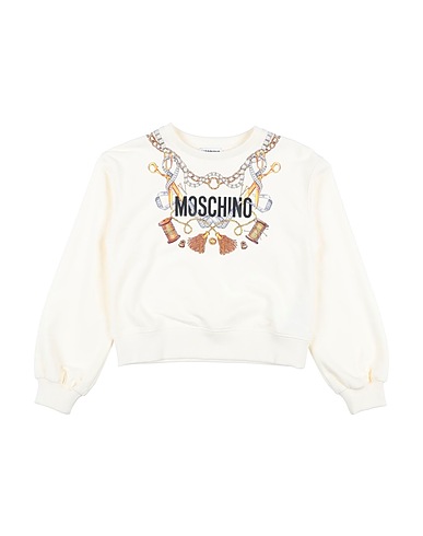 MOSCHINO TEEN Felpa Panna 95% Cotone, 5% Elastan