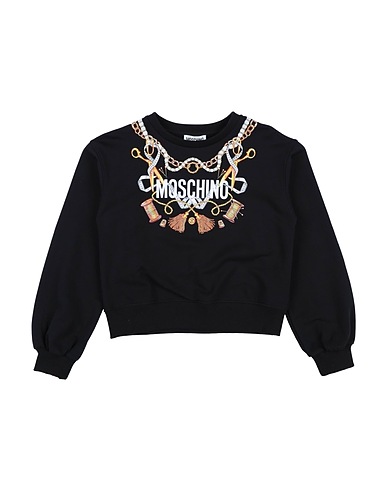 MOSCHINO TEEN Sweatshirt Schwarz 95% Baumwolle, 5% Elastan