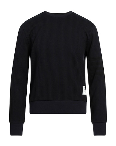 THOM BROWNE Sweatshirt Midnight blue 100% Cotton, Elastane
