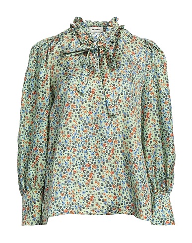 SANDRO Silk top Light green 100% Silk