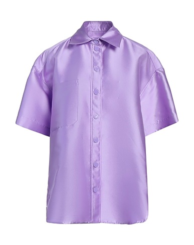 SANDRO Solid color shirts & blouses Lilac 85% Polyester, 15% Silk
