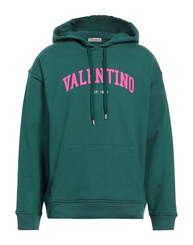 VALENTINO GARAVANI 트레이닝 상의 그린 100% 코튼, 엘라스테인
